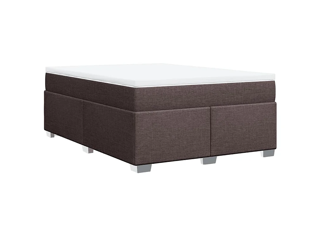 Boxspringbett mit Matratze Dunkelbraun 140x200 cm Stoff