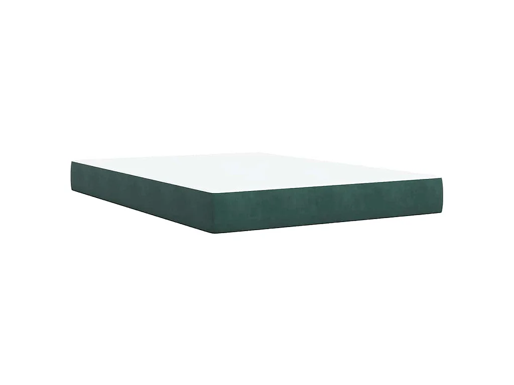 Boxspringbett mit Matratze Dunkelgrün 140x190 cm Samt