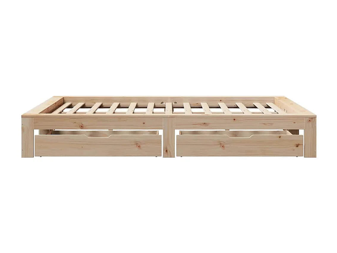 Cadre de lit sans matelas 140x190 cm bois de pin massif