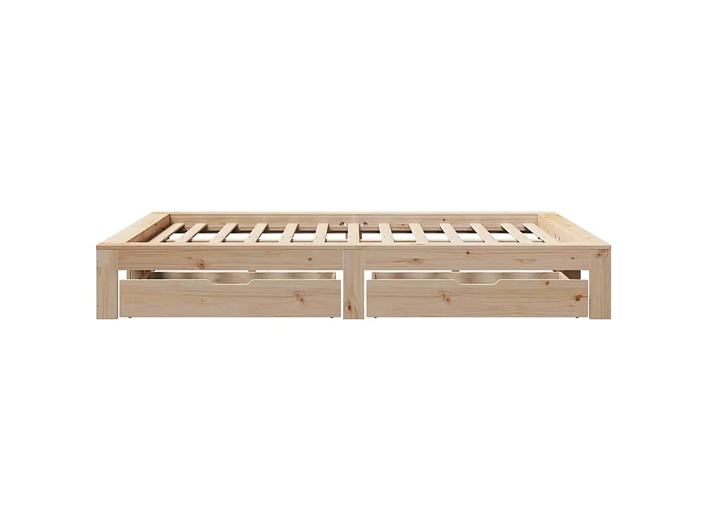 Cadre de lit sans matelas 140x190 cm bois de pin massif