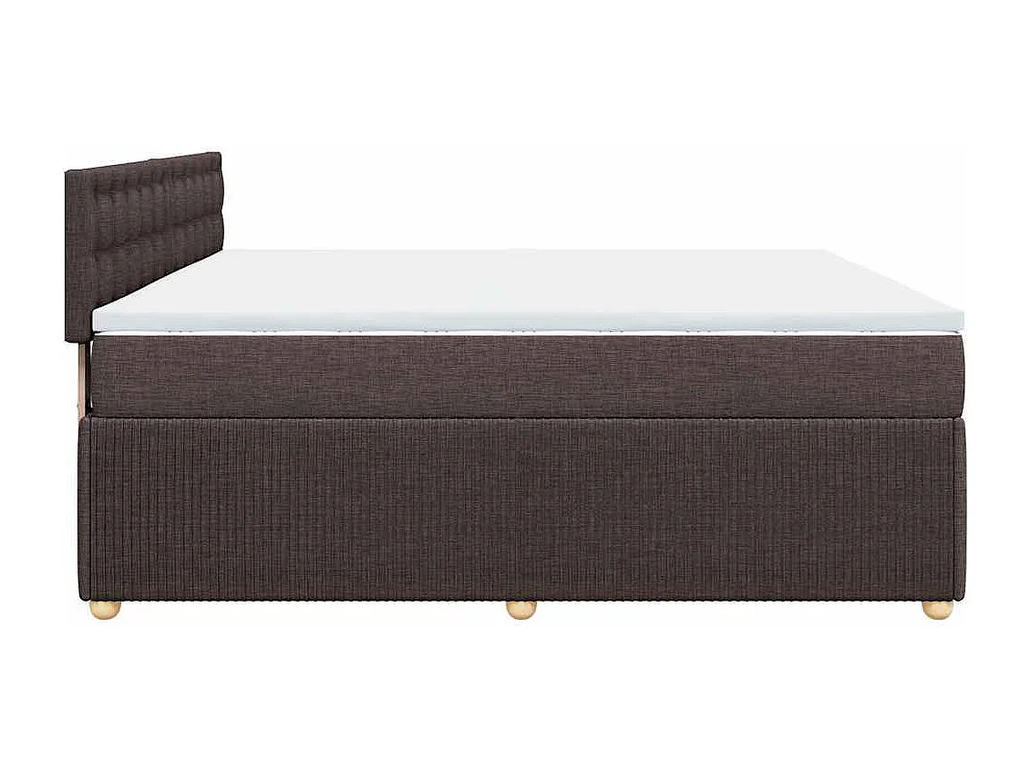 Boxspringbett mit Matratze Dunkelbraun 180x200 cm Stoff