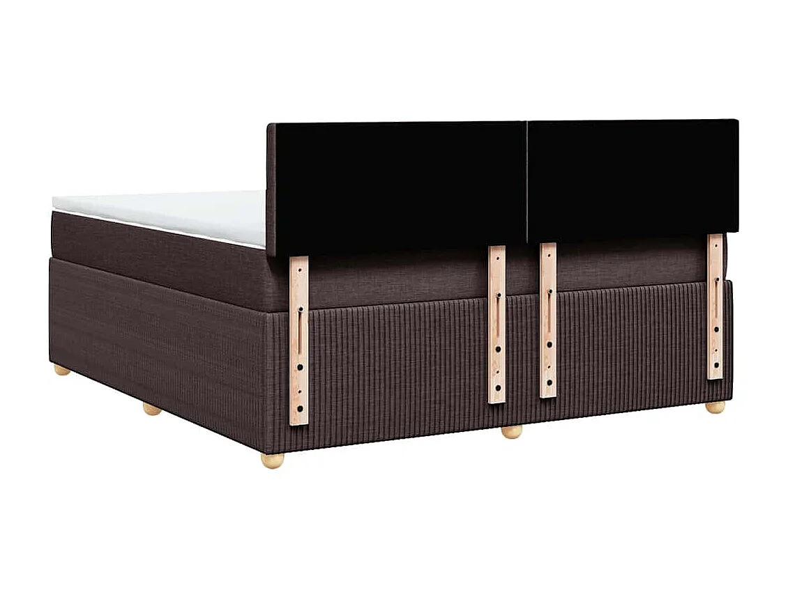 Boxspringbett mit Matratze Dunkelbraun 180x200 cm Stoff