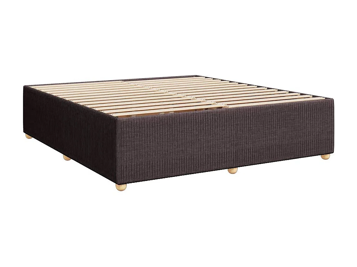 Boxspringbett mit Matratze Dunkelbraun 180x200 cm Stoff