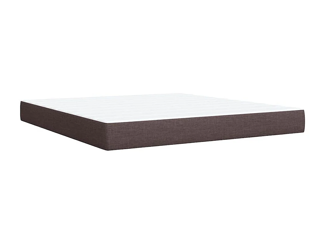 Boxspringbett mit Matratze Dunkelbraun 180x200 cm Stoff
