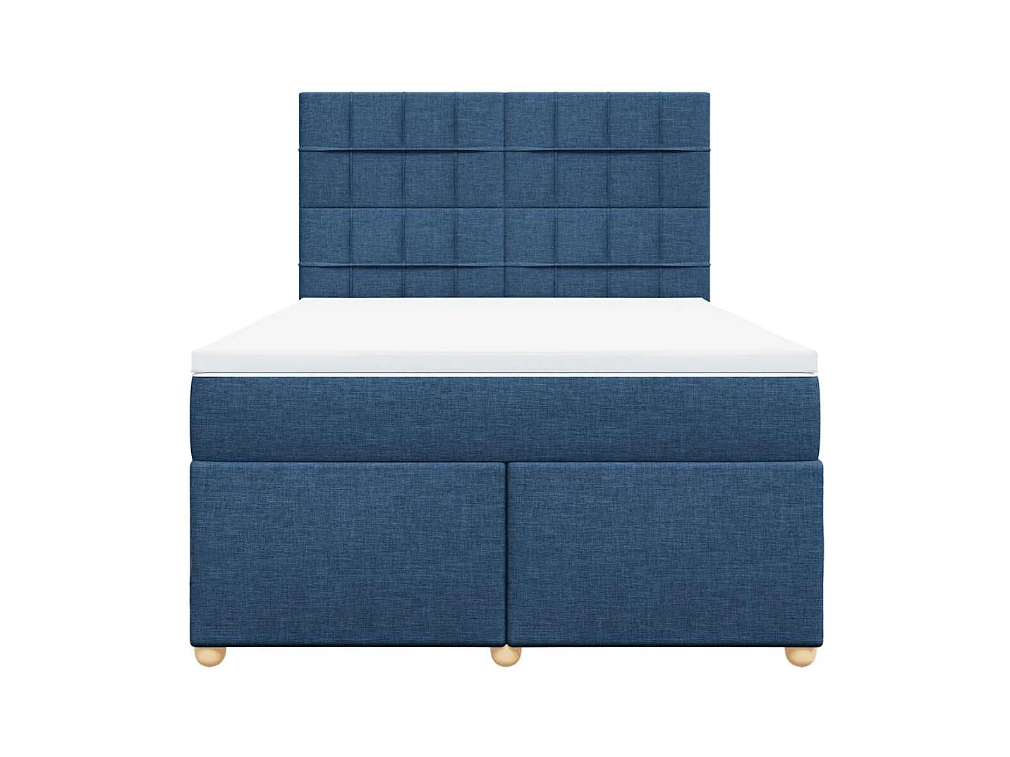 Giroletto a Molle con Materasso Blu 140x190 cm in Tessuto