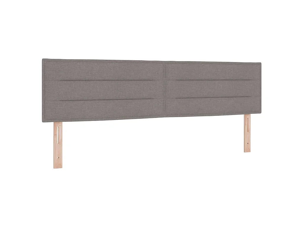 Lit à ressorts avec coussin Taupe 180 x 200 cm tissu
