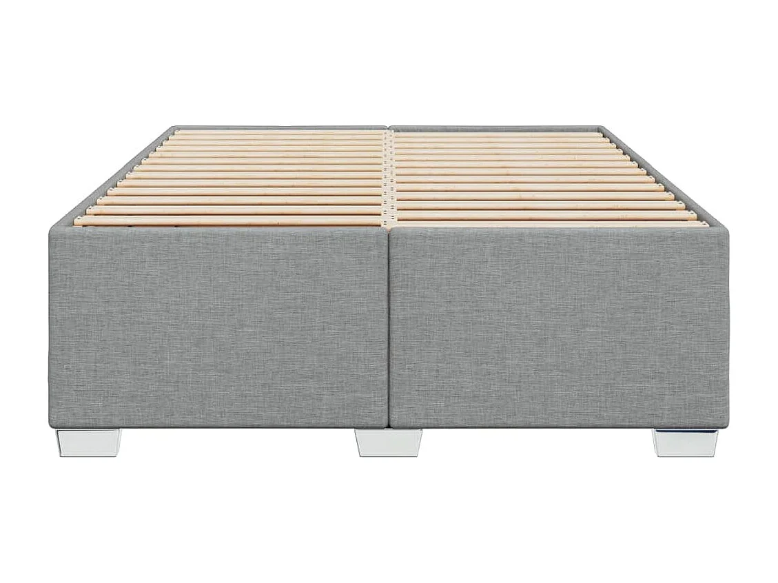 Cadre de lit sans matelas gris clair 140x200 cm tissu