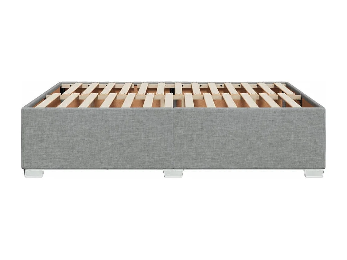 Cadre de lit sans matelas gris clair 140x200 cm tissu