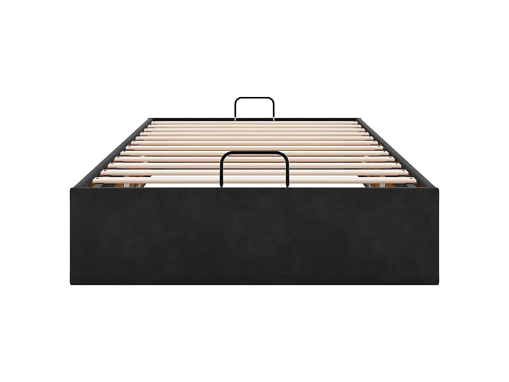 Bedframe zonder matras 100x200 cm fluweel zwart