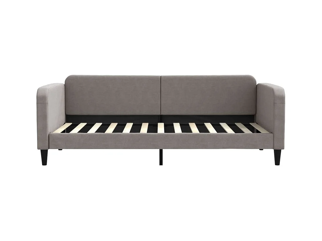 Tagesbett Ausziehbar mit Schubladen Taupe 90x200 cm Stoff