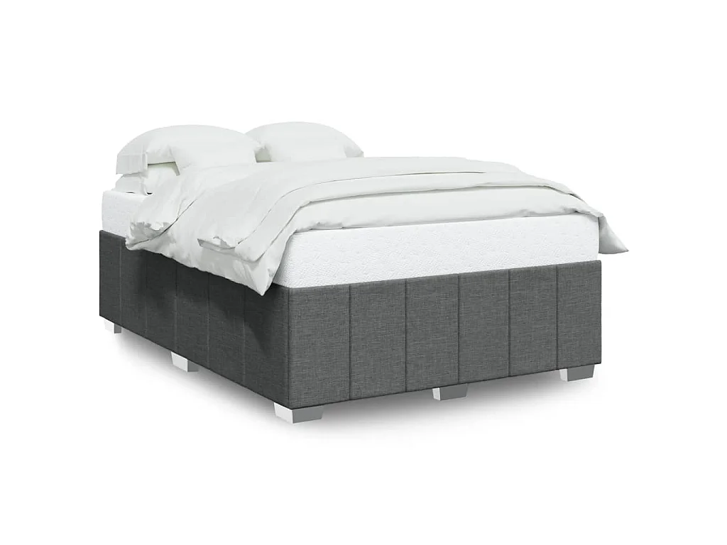Bedframe zonder matras stof donkergrijs 160x200 cm