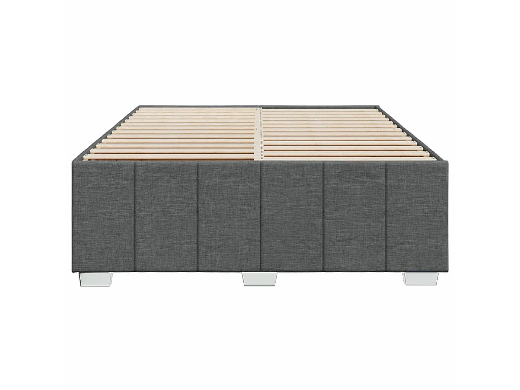 Bedframe zonder matras stof donkergrijs 160x200 cm