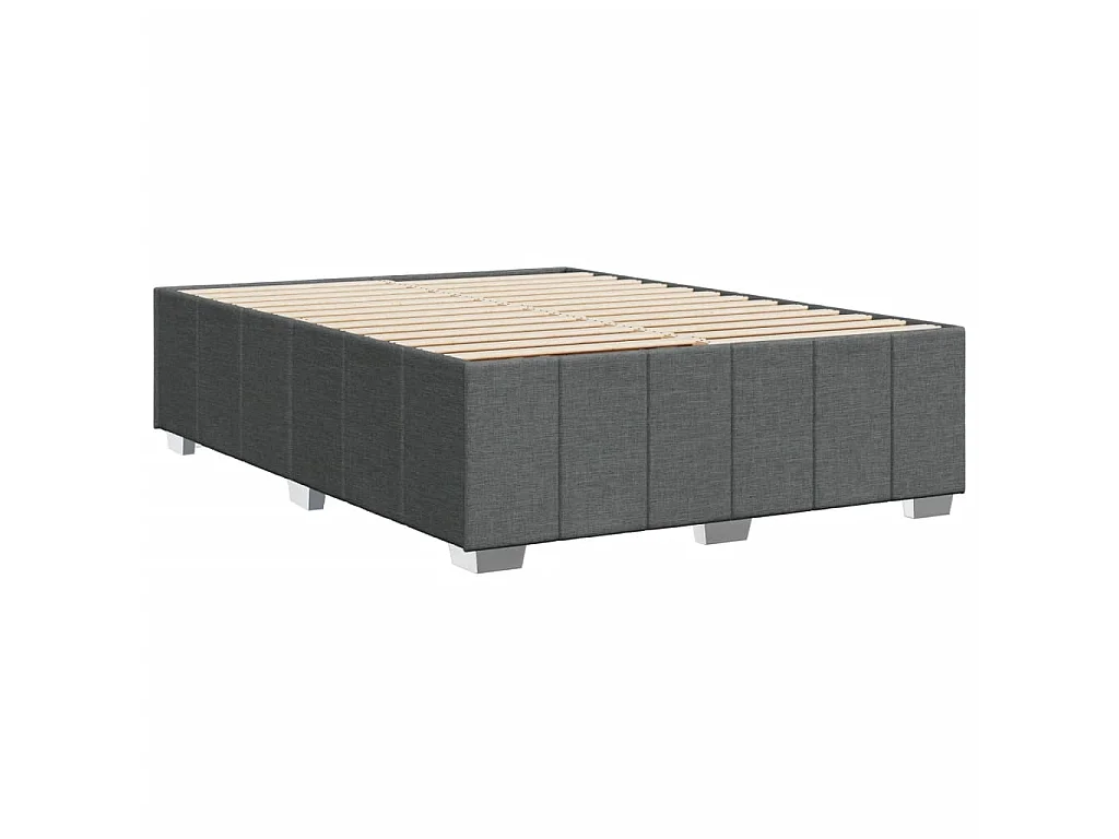 Bedframe zonder matras stof donkergrijs 160x200 cm