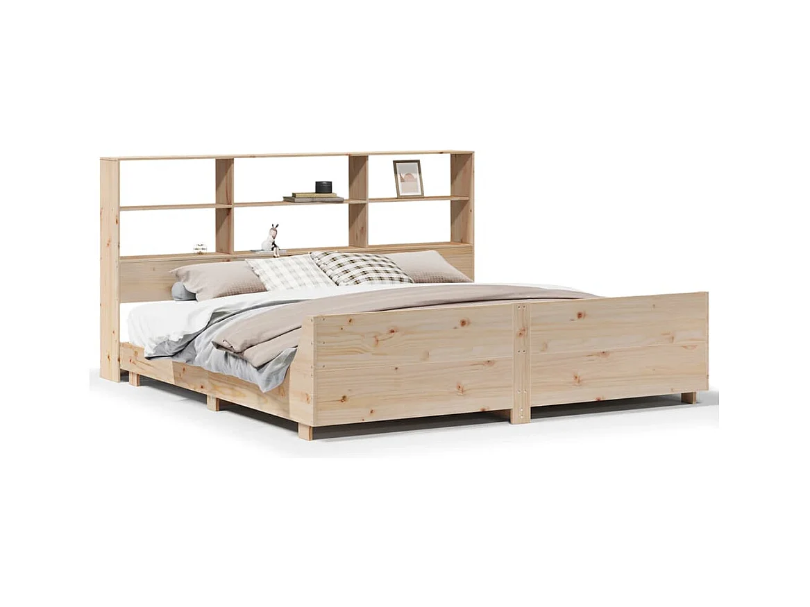 Cadre de lit sans matelas 180x200 cm bois massif de pin