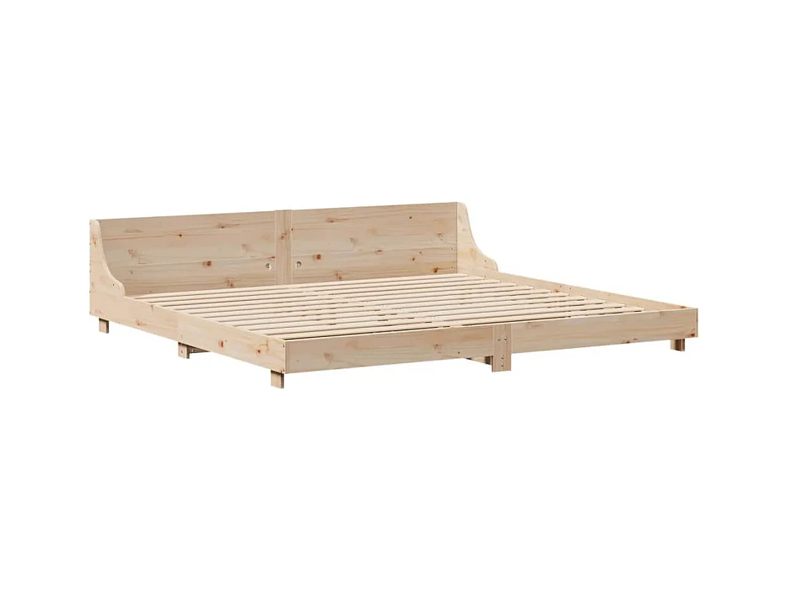 Cadre de lit sans matelas 180x200 cm bois massif de pin