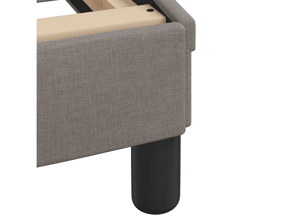 Cama com colchão Hvar 180x200 cm tecido castanho-acinzentado