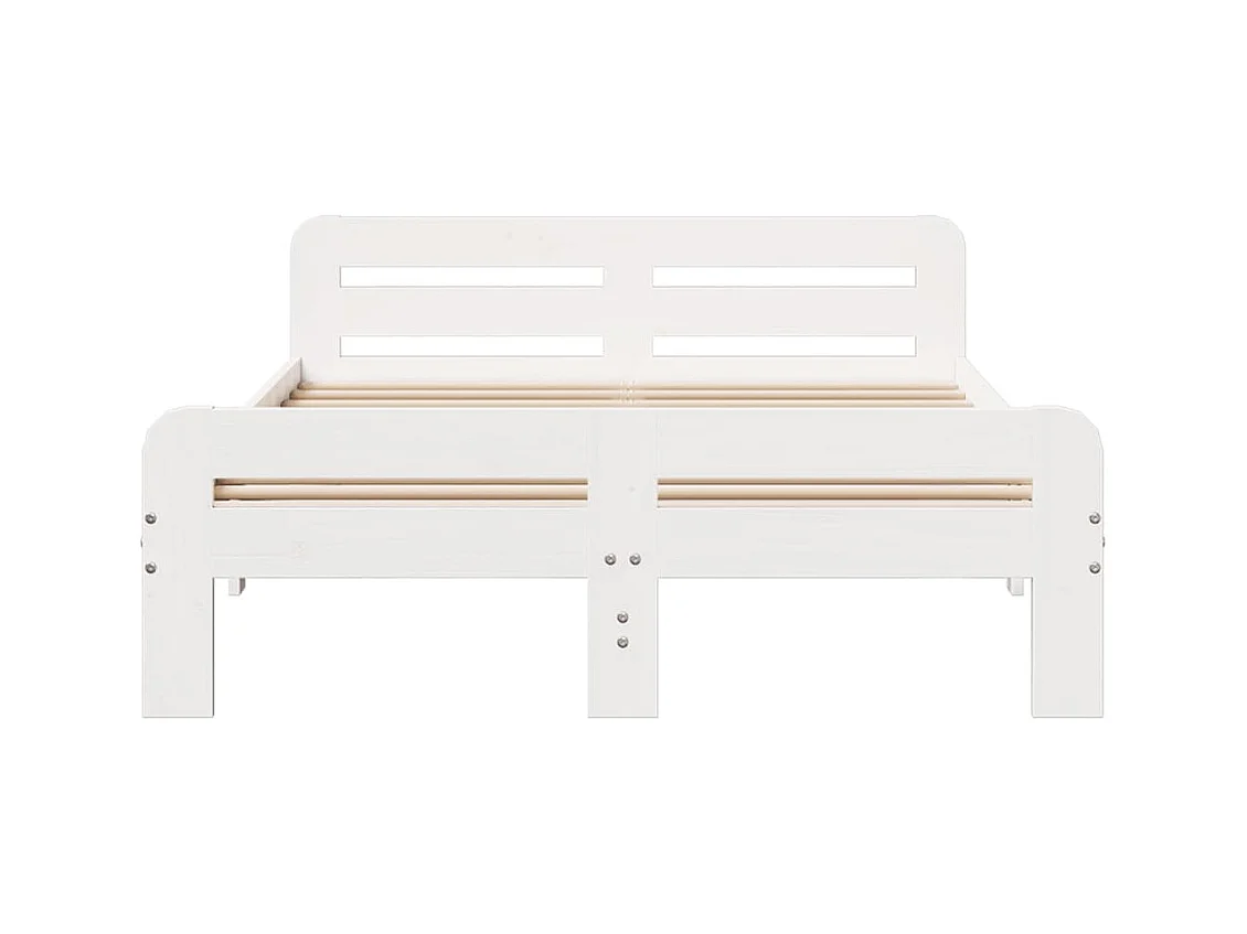Letto senza Materasso Bianco 180x200 cm Legno Massello di Pino
