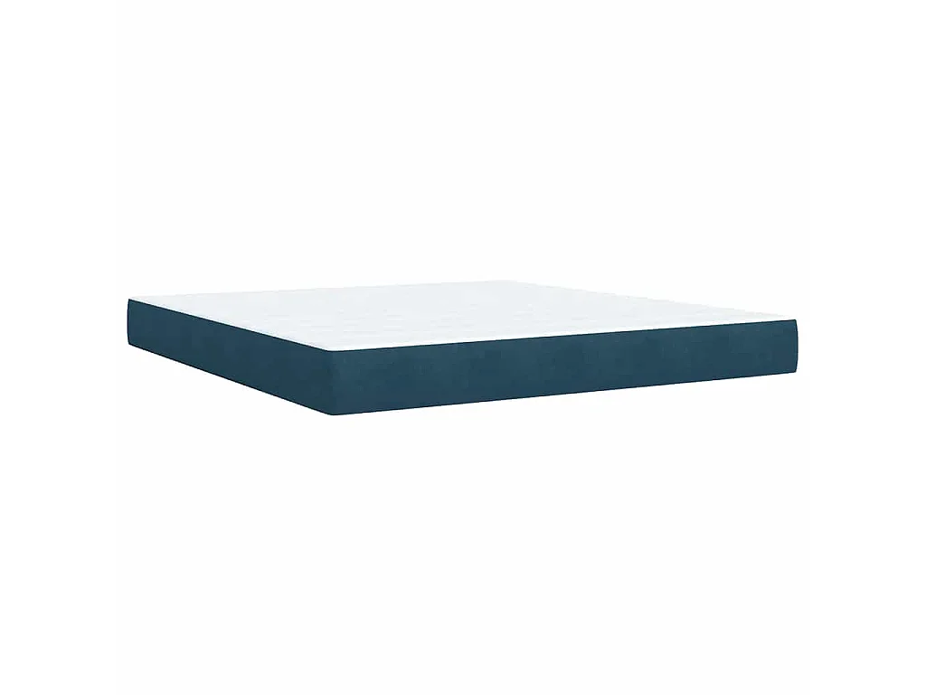 Boxspringbett mit Matratze Blau 180x200 cm Samt