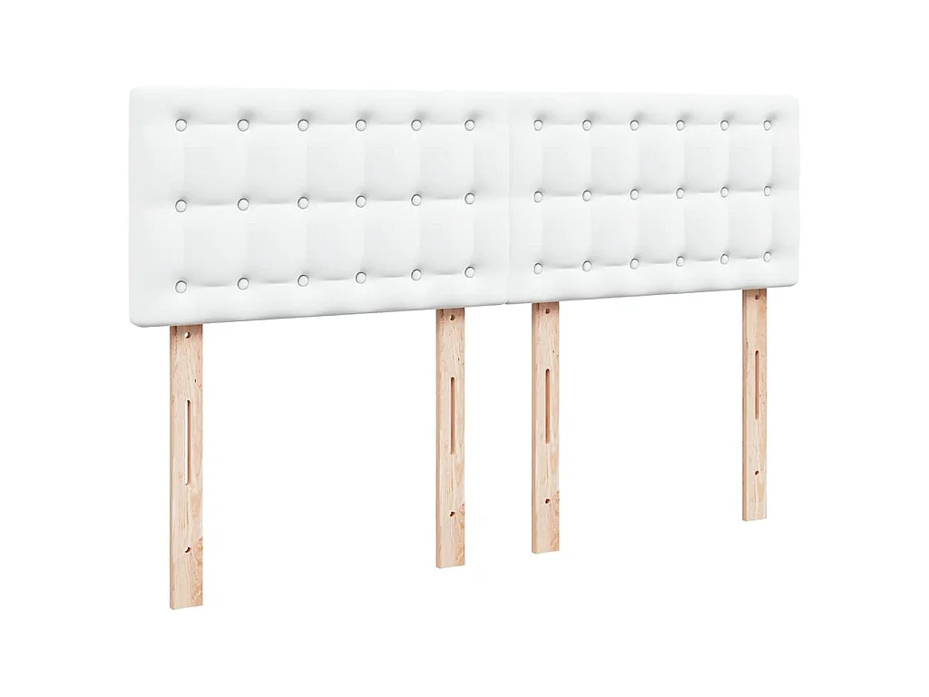 Estructura cama otomana colchón cuero sintético blanco