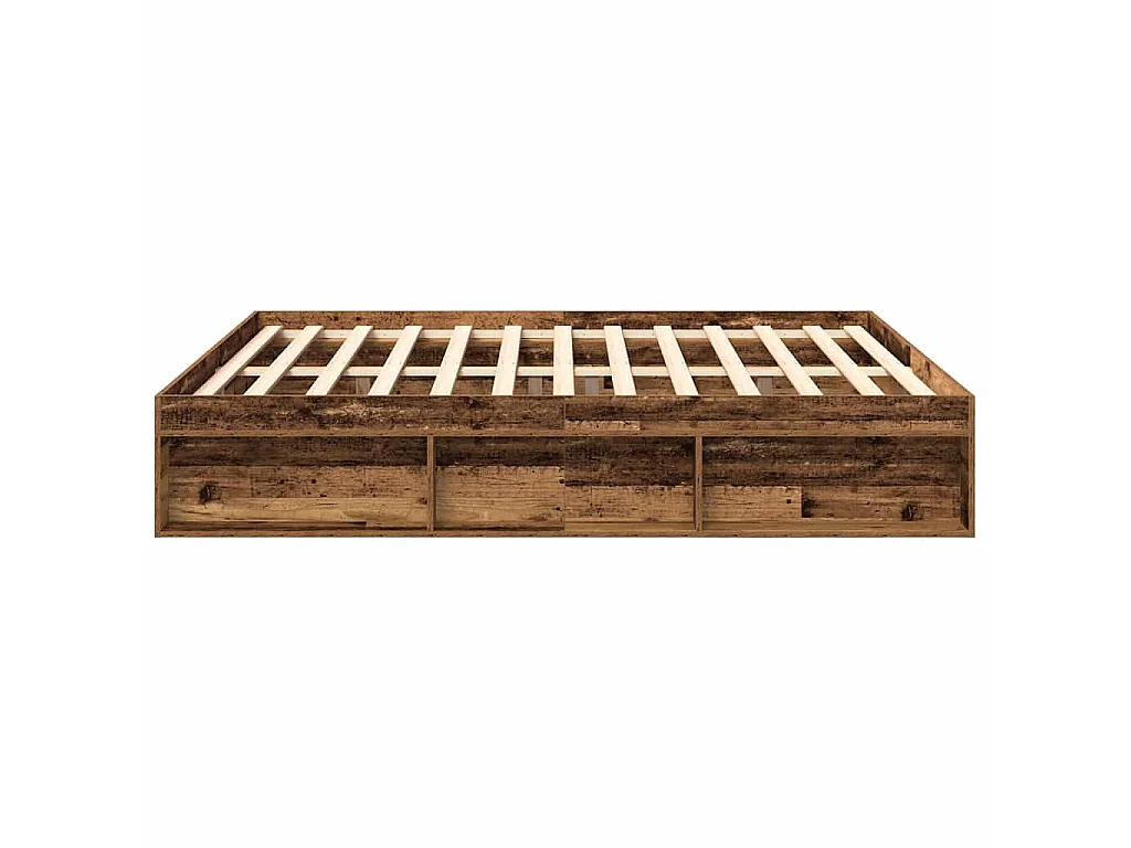 Estructura de cama sin colchón madera antigua 180x200 cm