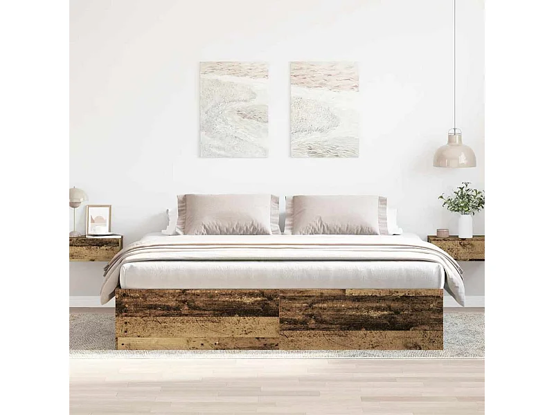 Estrutura de cama sem colchão 180x200cm derivados de madeira