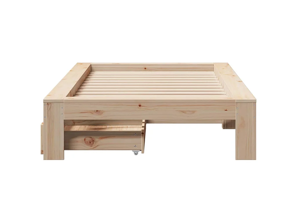 Letto senza Materasso 90x190 cm in Legno Massello di Pino
