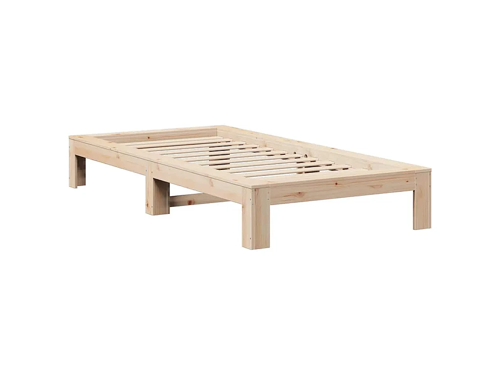 Letto senza Materasso 90x190 cm in Legno Massello di Pino