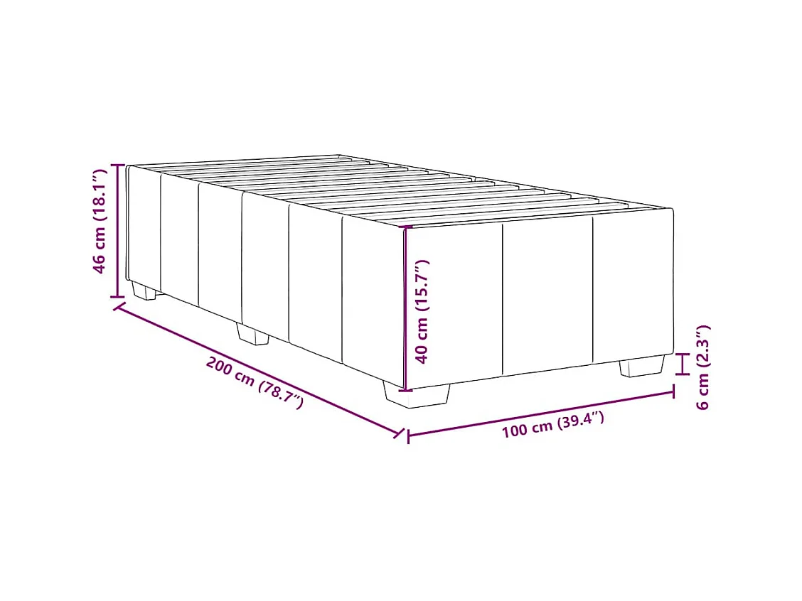 Giroletto senza Materasso Tortora 100x200 cm in Tessuto