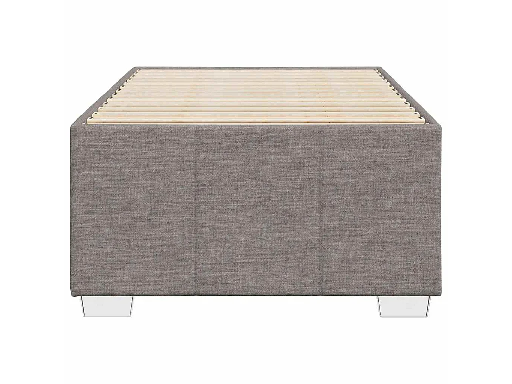 Cadre de lit sans matelas taupe 100x200 cm tissu