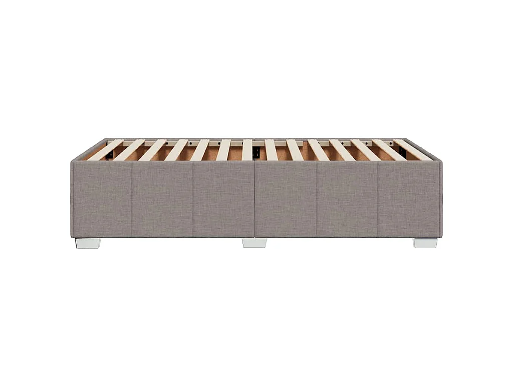 Cadre de lit sans matelas taupe 100x200 cm tissu