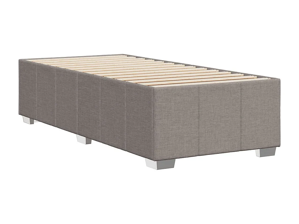 Cadre de lit sans matelas taupe 100x200 cm tissu