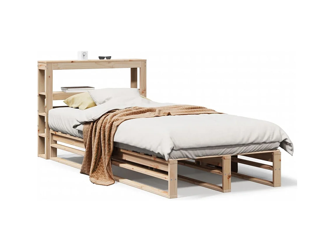 Cadre de lit sans matelas 90x200 cm bois de pin massif