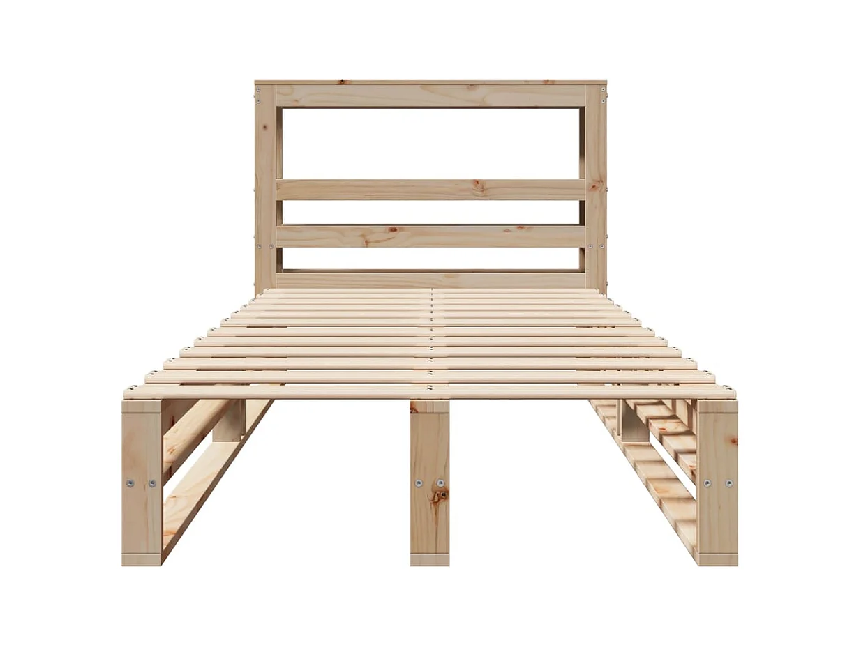 Cadre de lit sans matelas 90x200 cm bois de pin massif