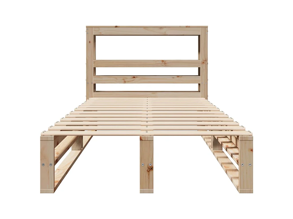 Letto senza Materasso 90x200 cm in Legno Massello di Pino
