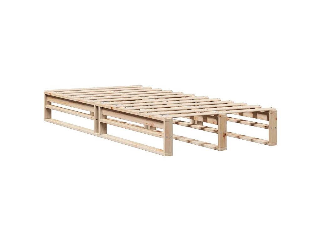 Letto senza Materasso 90x200 cm in Legno Massello di Pino