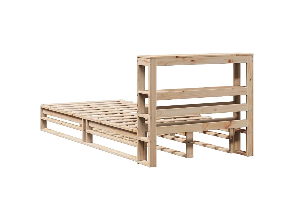Letto senza Materasso 90x200 cm in Legno Massello di Pino