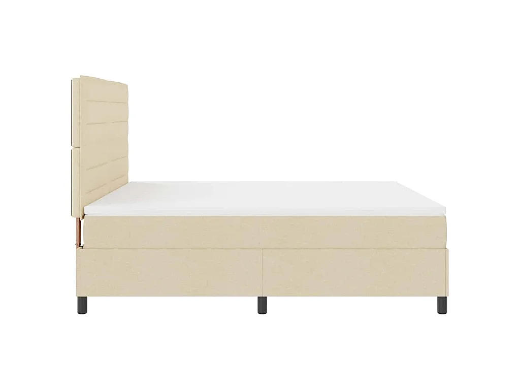 Boxspringbed met matras met hoofdeinde Crème 180 x 200 cm Stof