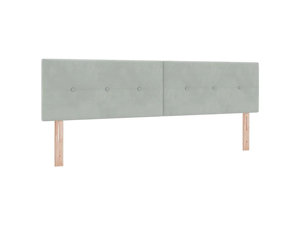 Boxspringbed met hoofdeinde Lichtgrijs 180 x 200 cm Fluweel