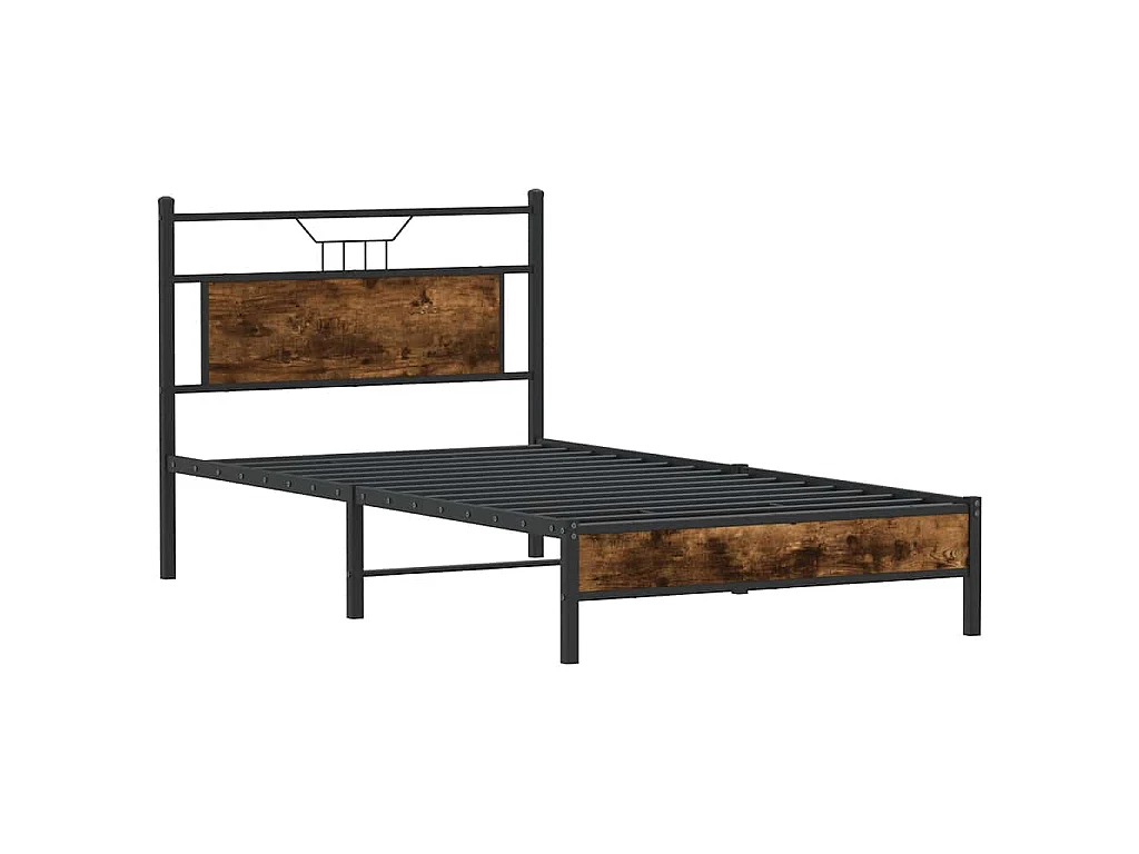 Giroletto senza Materasso Rovere Fumo 100x200 cm in Truciolato