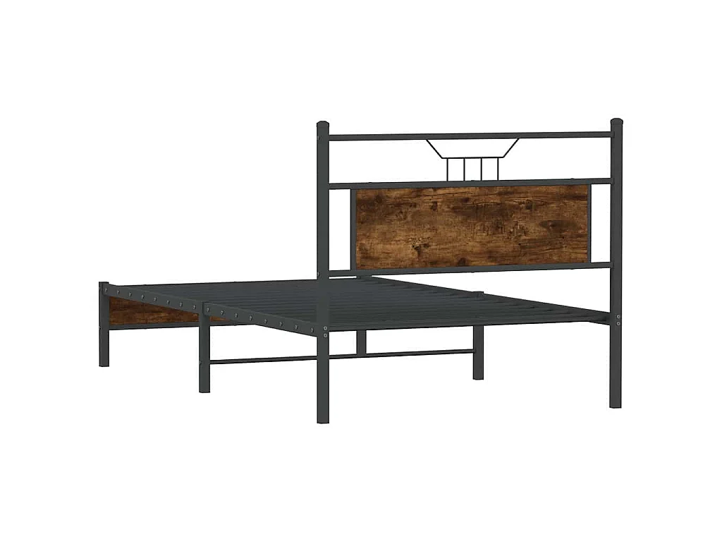 Giroletto senza Materasso Rovere Fumo 100x200 cm in Truciolato