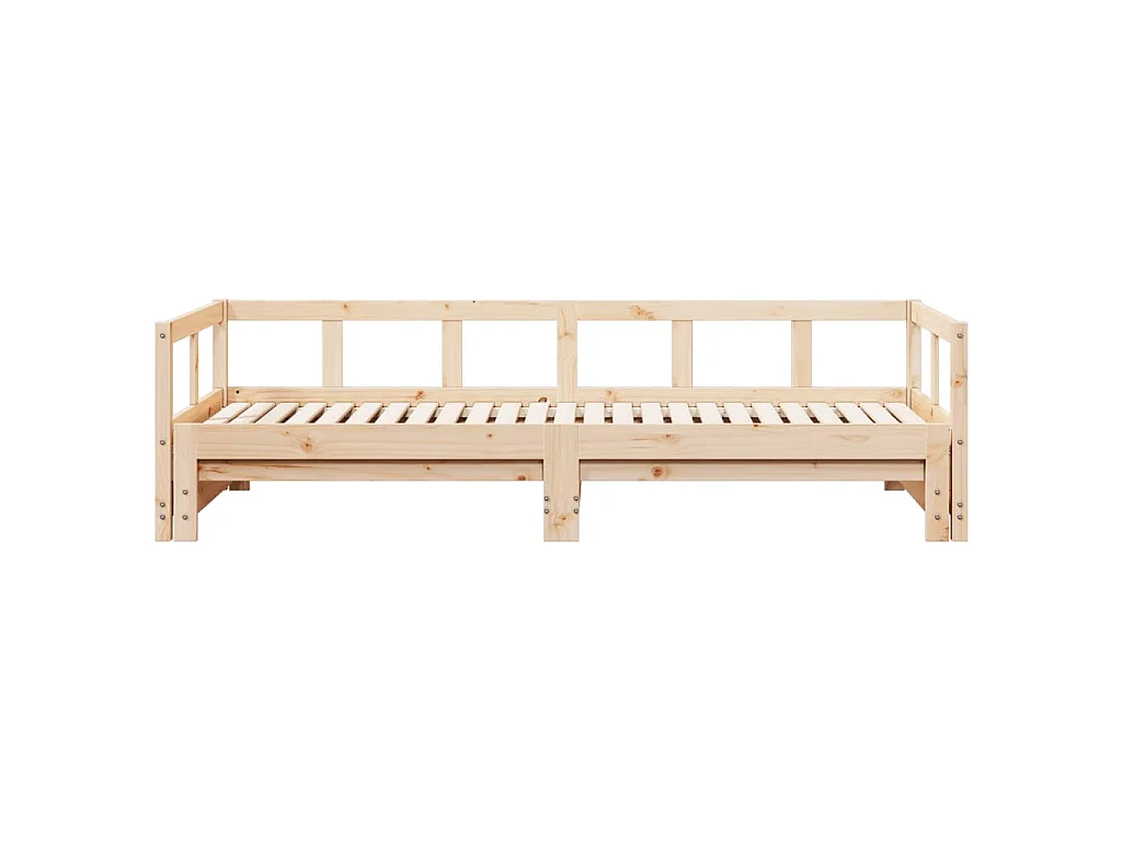 Sofá-cama sem colchão 90x190 cm madeira de pinho maciça