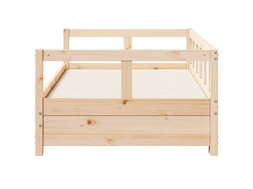 Sofá-cama sem colchão 90x190 cm madeira de pinho maciça