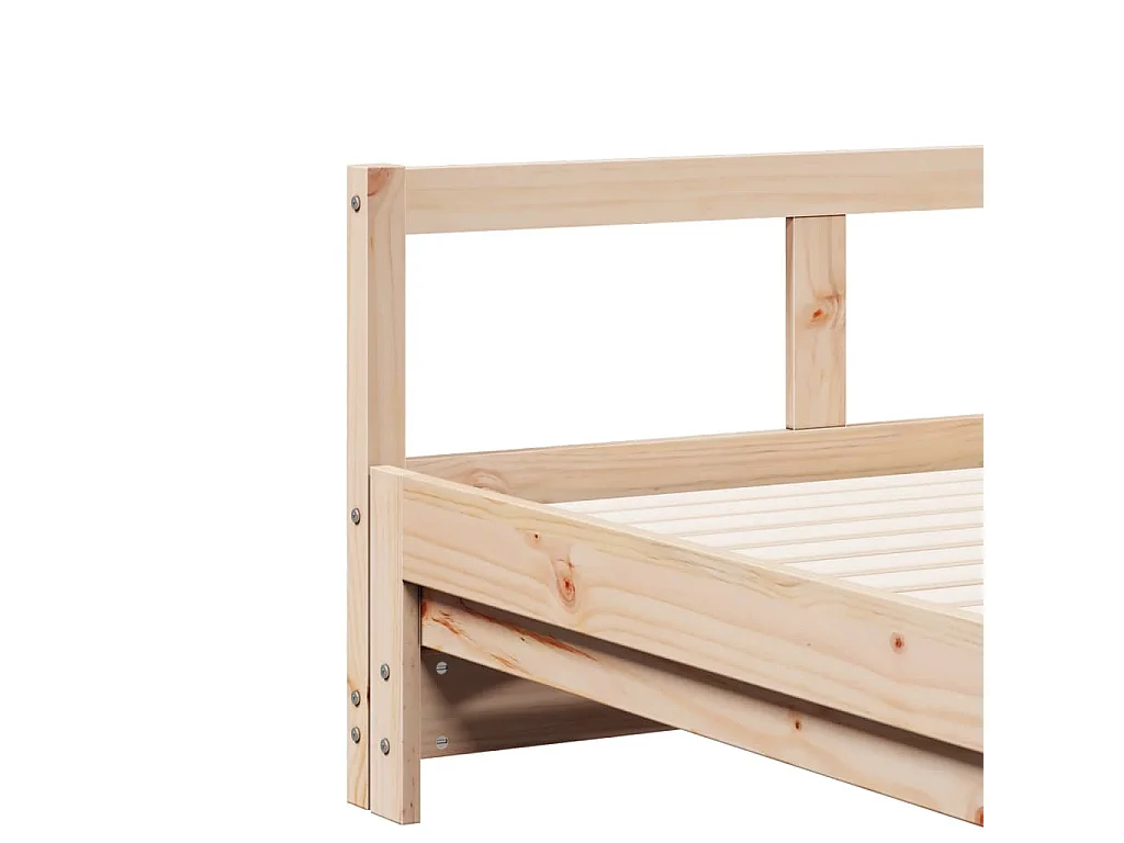 Sofá-cama sem colchão 90x190 cm madeira de pinho maciça