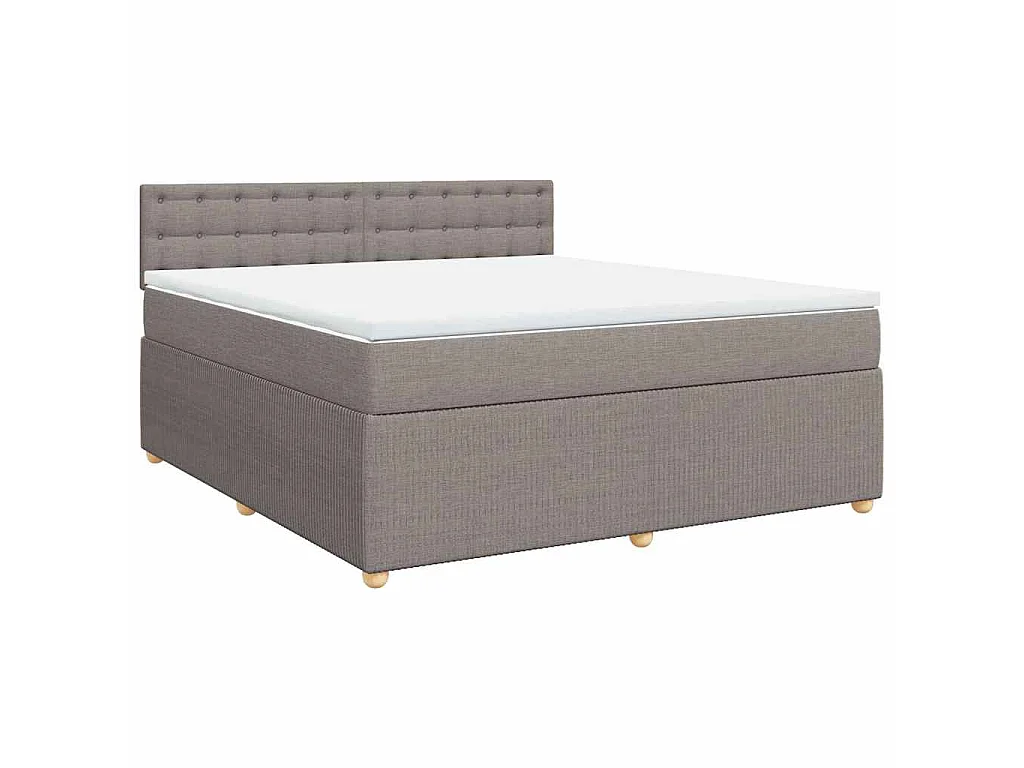 Giroletto a Molle con Materasso Tortora 180x200 cm in Tessuto