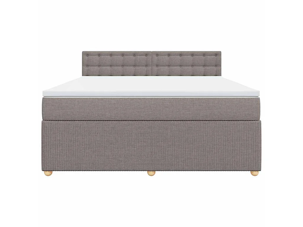 Giroletto a Molle con Materasso Tortora 180x200 cm in Tessuto