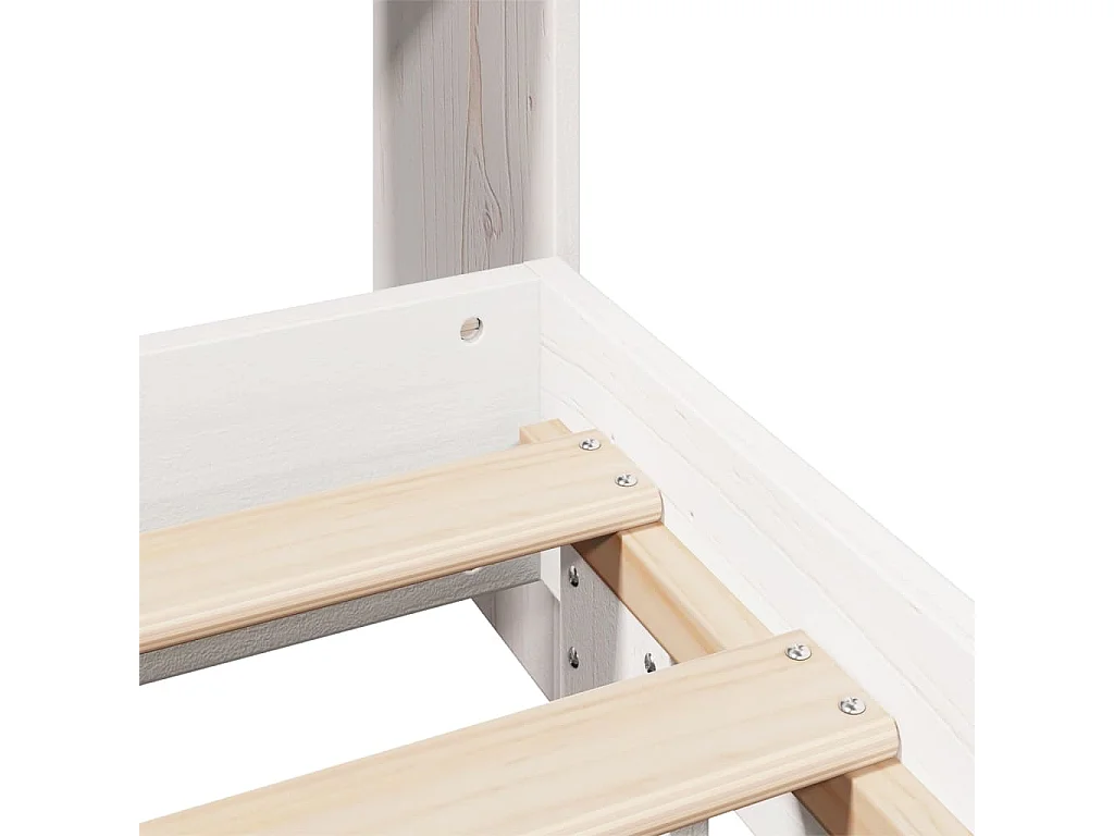 Estructura de cama sin colchón madera maciza de pino 160x200 cm