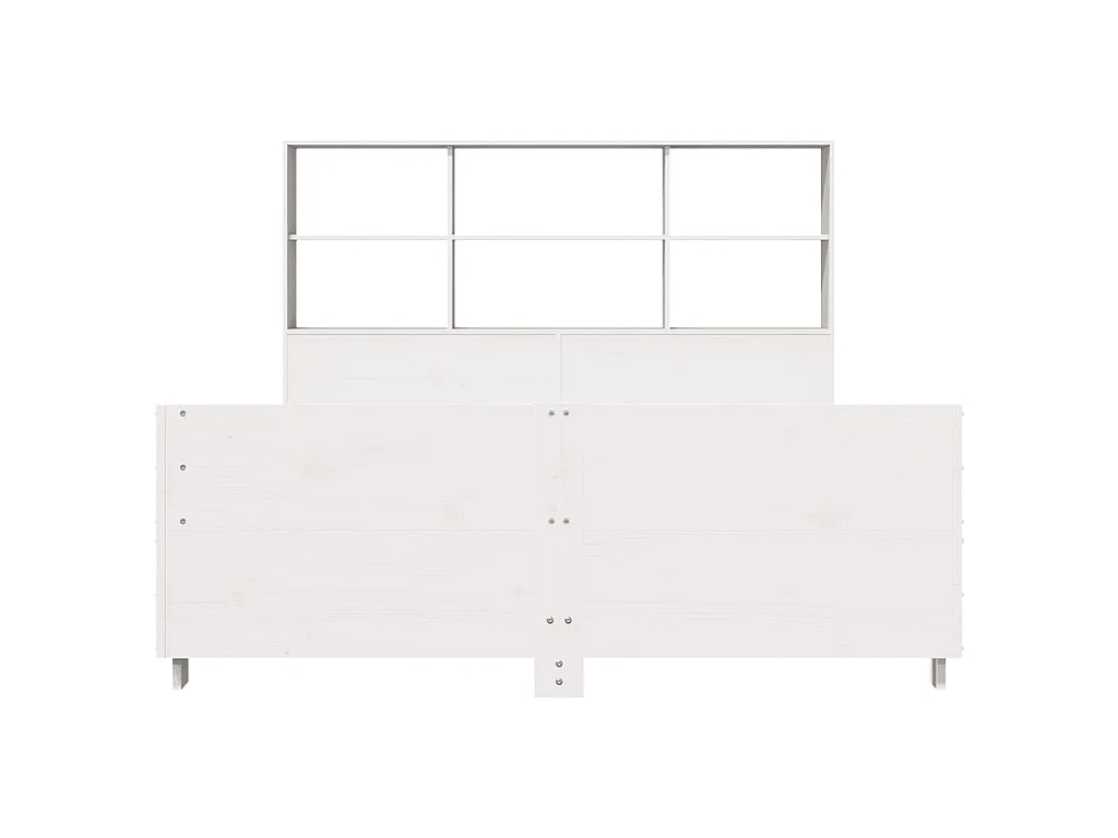 Massivholzbett ohne Matratze Weiß 160x200 Kiefernholz