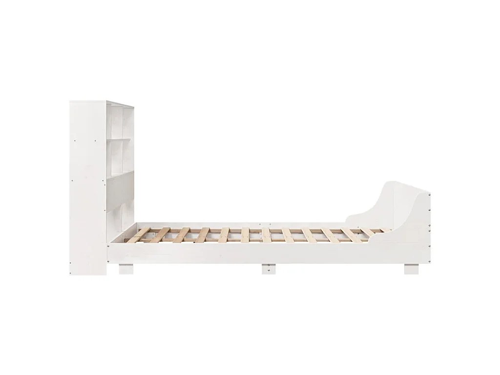 Massivholzbett ohne Matratze Weiß 160x200 Kiefernholz