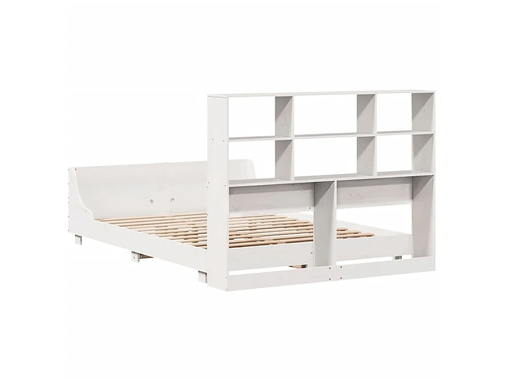 Massivholzbett ohne Matratze Weiß 160x200 Kiefernholz