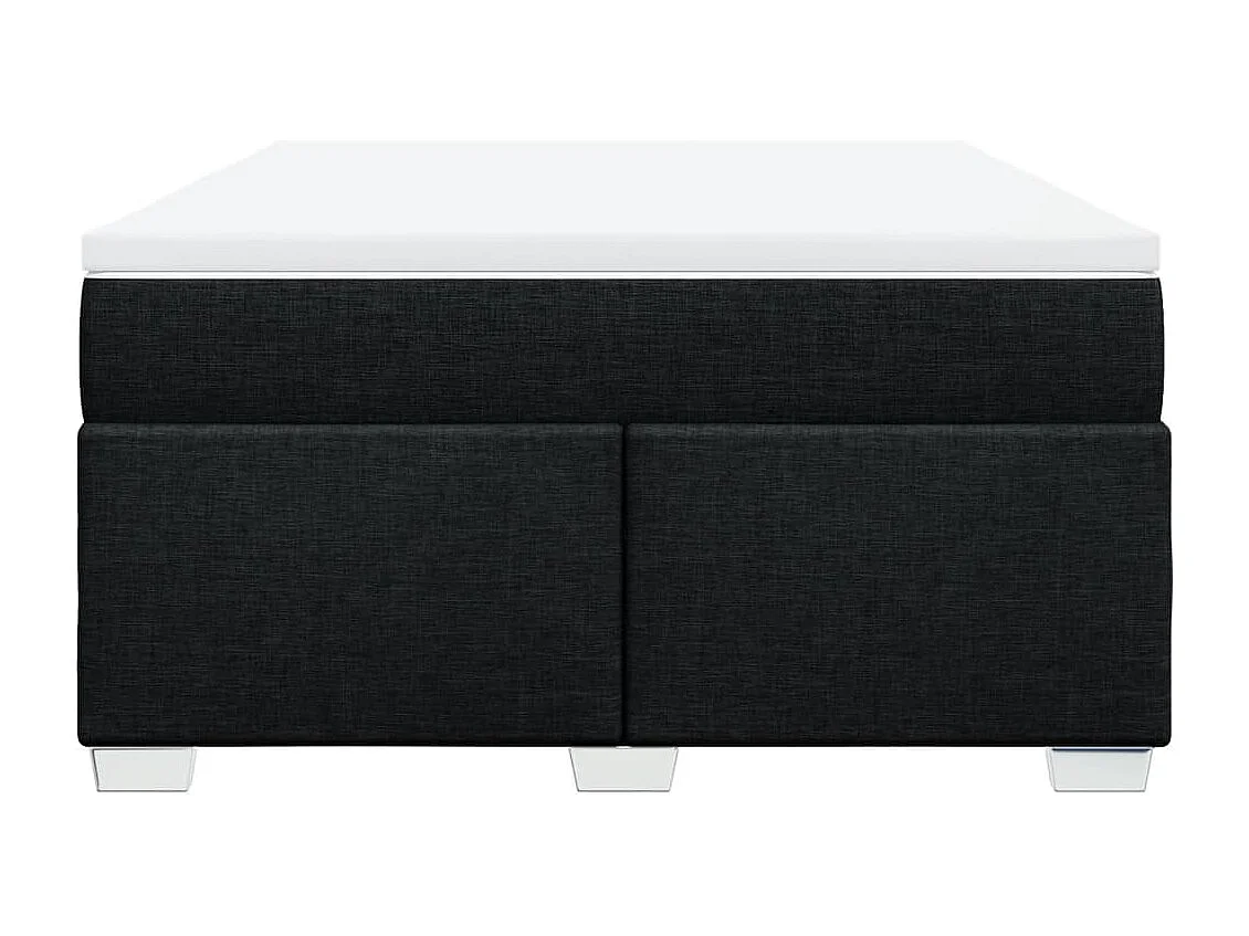 Boxspringbett mit Matratze Schwarz 140x200 cm Stoff